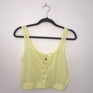 yellow crop top from pacsun
